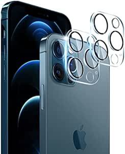 【2枚セット】 対応 iPhone 12 Pro Max カメラフィルム 2枚 アイフォン12プロマックス レンズ 保護カバー 黒_画像1