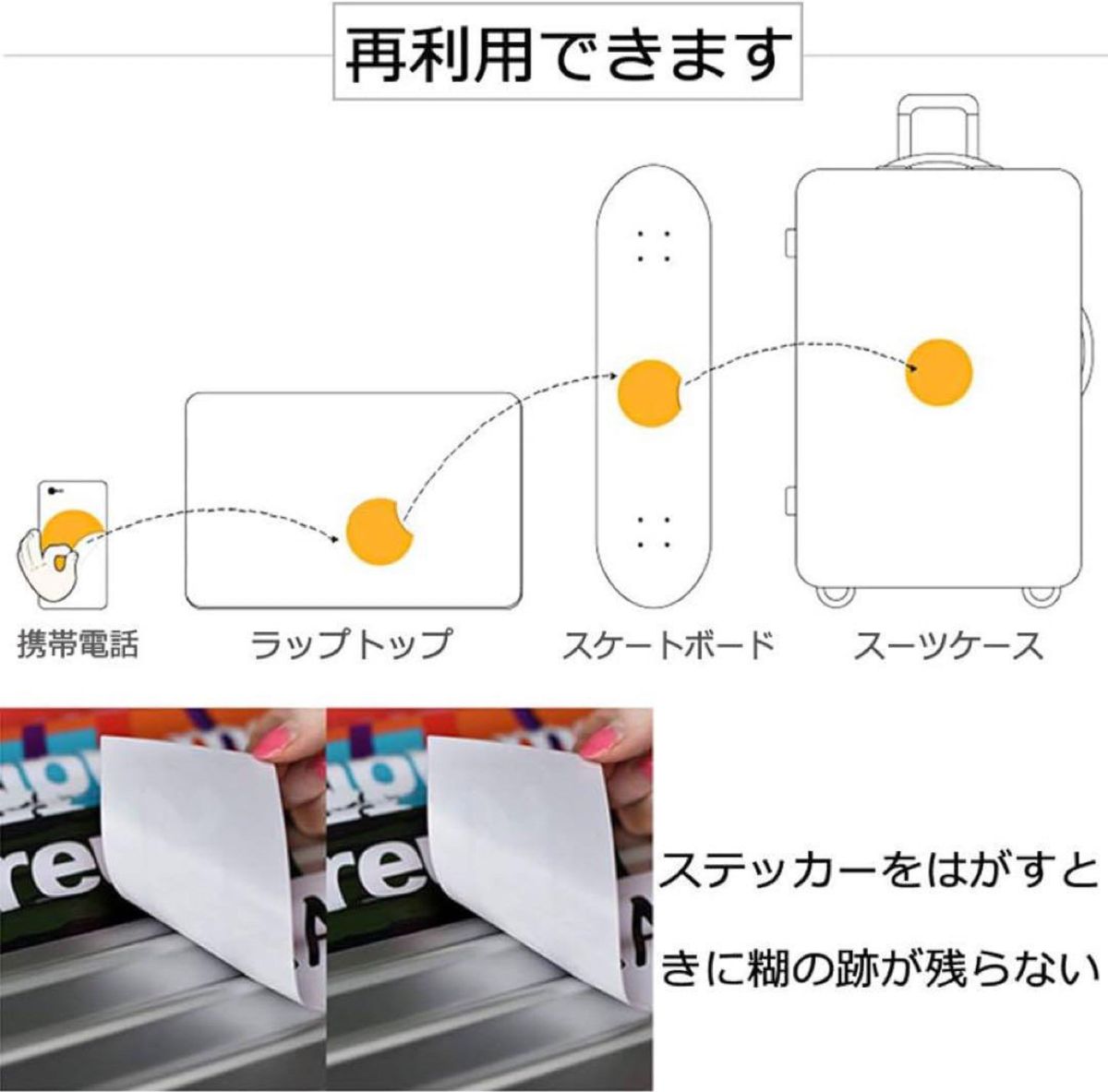 防水 ビニール ステッカー DIY用 (50ピース）