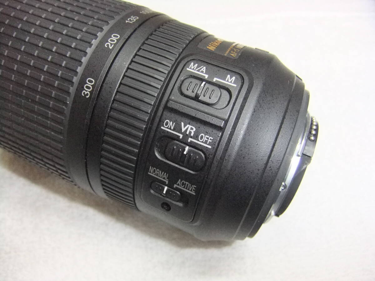美品 ニコン NIKON AF-S NIKKOR 70-300mm F4.5-5.6 G ED VR キャップ,フード付 AF動作確認済 カビ,クモリなしの画像4