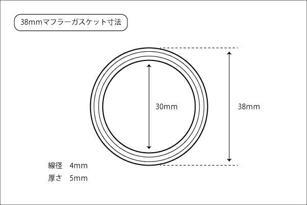 【478ｘ4】 05052401◆ 4個 CB400F用 マフラー ガスケット 38mm_画像3