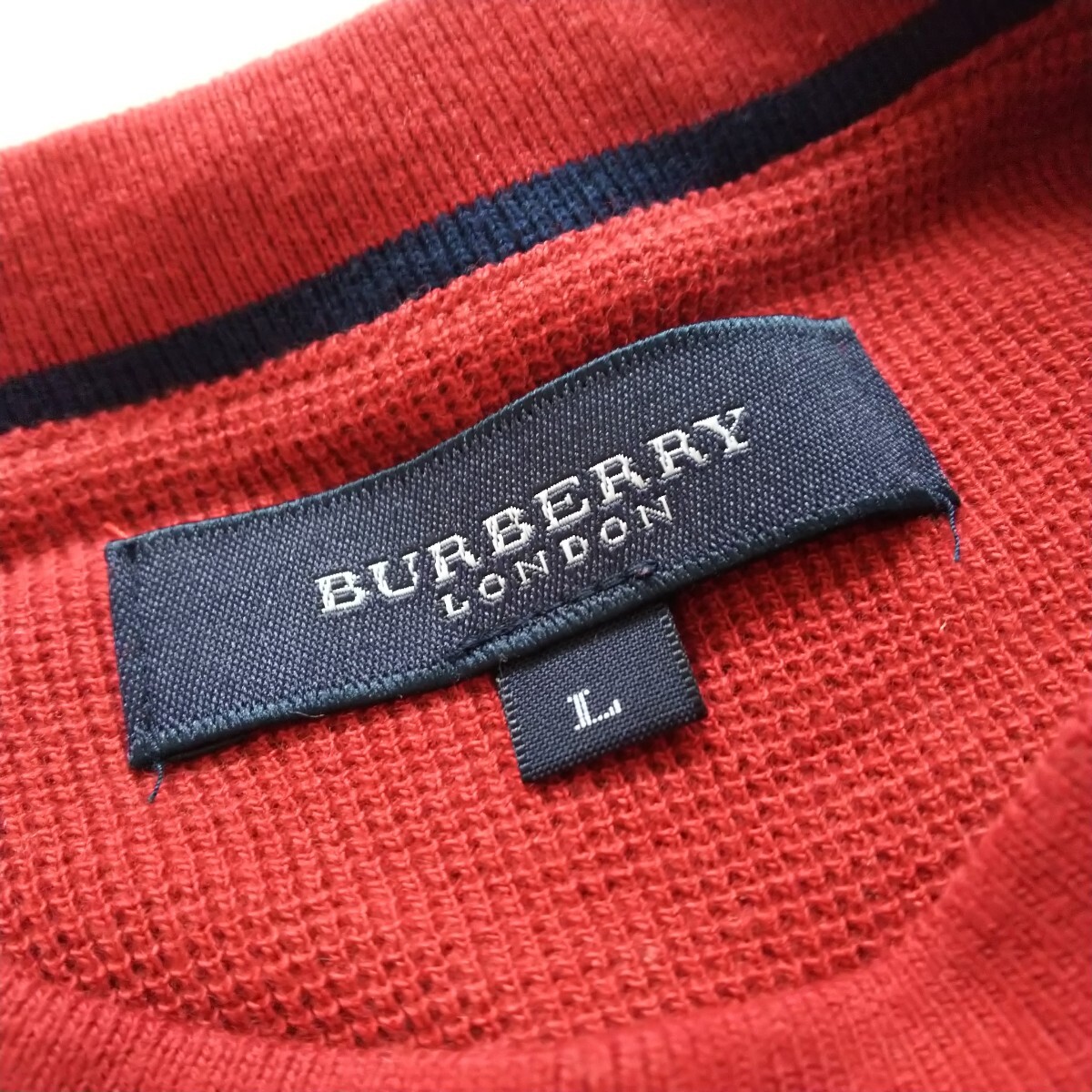 [ ultimate beautiful goods L] Burberry London part shop put on room wear hose Mark red BURBERRYLONDON setup tops pants 