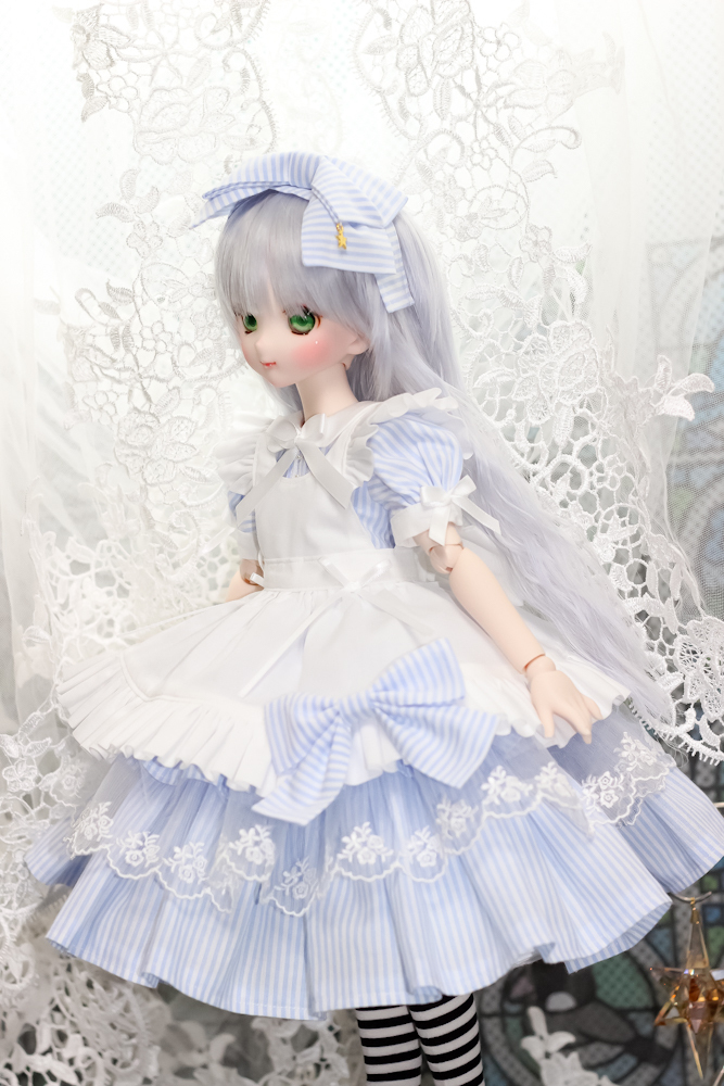 MDD SDM MSD など 40センチサイズ アウトフィット ストライプアリス ドレスセット 【robe alice rayｅe】の画像3