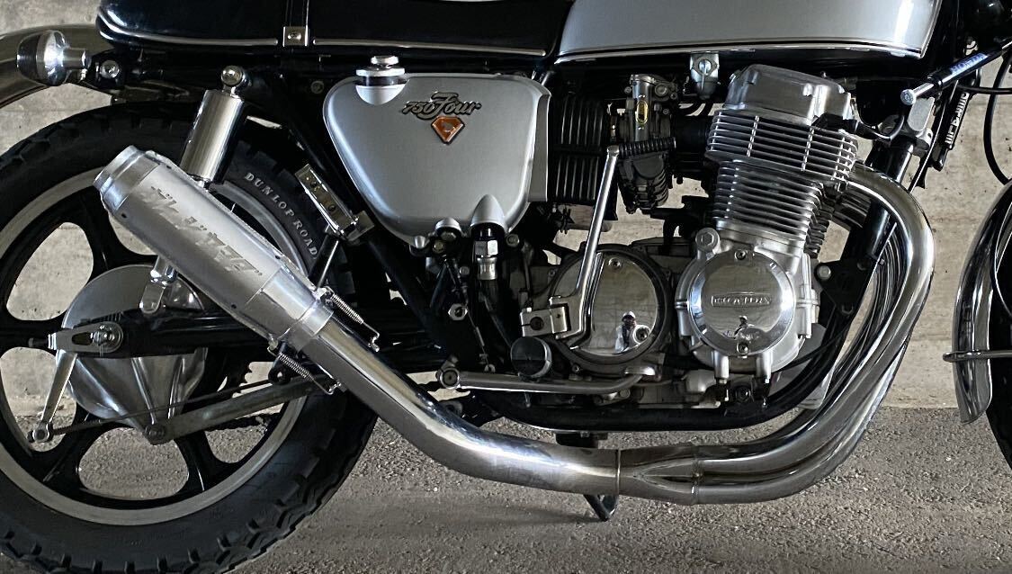 ☆CB750k CB750four マフラー　かち上げマフラー　モナカマフラー　メッキ_画像1