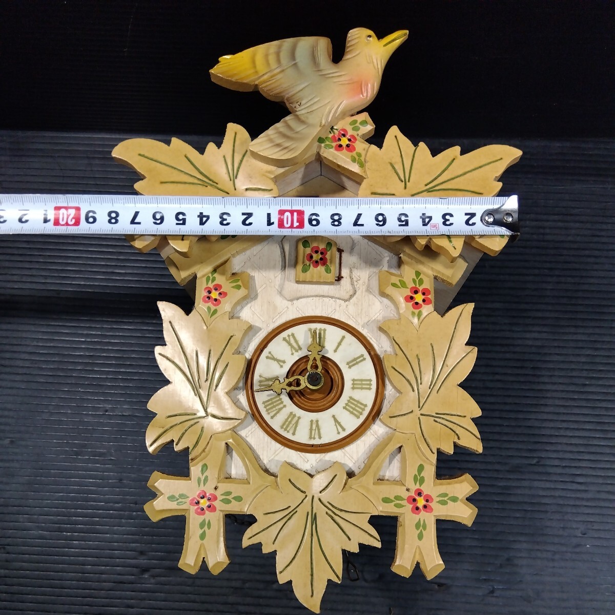 動作未確認 ドイツ製 鳩時計 ハト時計 掛時計 壁掛け時計 昭和レトロ G.M. 検リズム時計 Poppo シチズン CITIZEN QUARTZ クォーツ_画像10
