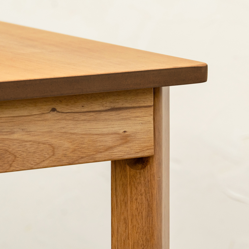 ダイニングテーブル 110cm 4人用 シンプル 作業台 デスクにも 木製マホガニー IT-J04 (LBR) ライトブラウン_画像6