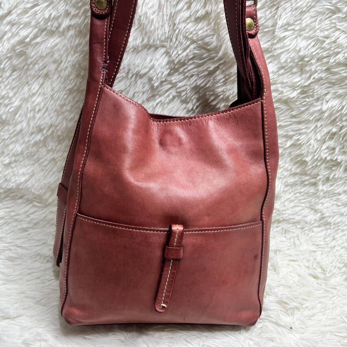  prompt decision *kisora* made in Japan 2way leather rucksack kisola handbag pink original leather one shoulder bag 