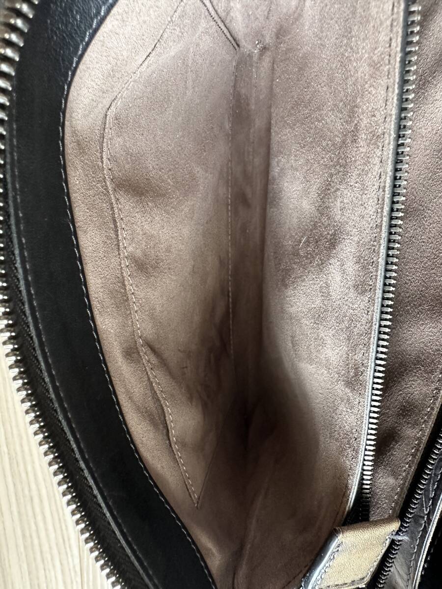 定価31,2万 Berluti TERSIO All In One Scritto Leather Bag ベルルッティ テルシオ オールインワン セカンドバッグ ネログリージョ_画像9