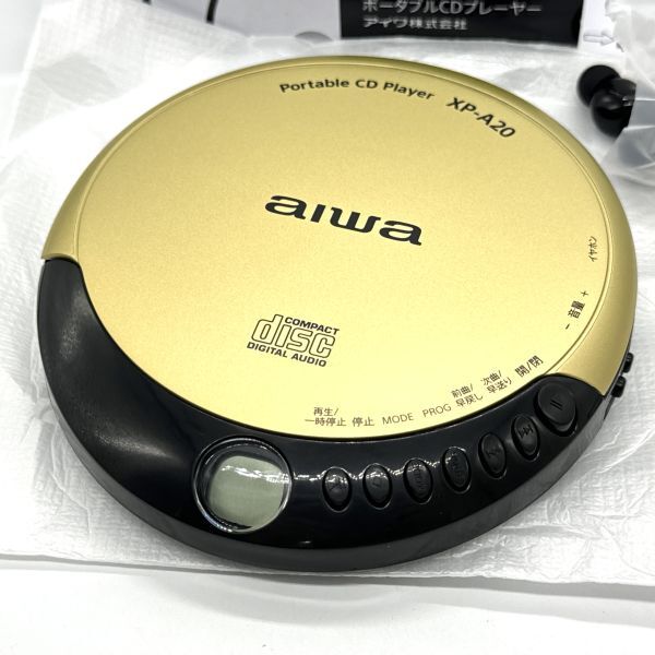 aiwa アイワ ポータブルCDプレーヤー XP-A20 ゴールド_画像2