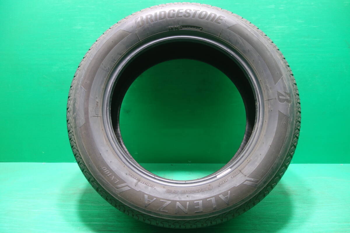 L1559-21 送料無料 225/60R17 サマータイヤ 夏 2本セット ブリヂストン ALENZA LX100 8分山 溝たっぷり 2021年製 パンクチェック済_画像5