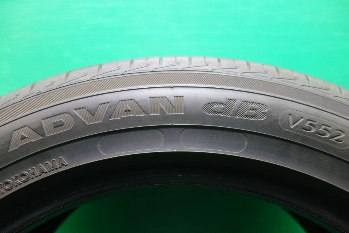 L1562-19 送料無料 245/45R17 サマータイヤ 夏 2本セット YOKOHAMA ADVAN dB V552 7分山 2019年製 パンクチェック済_画像5