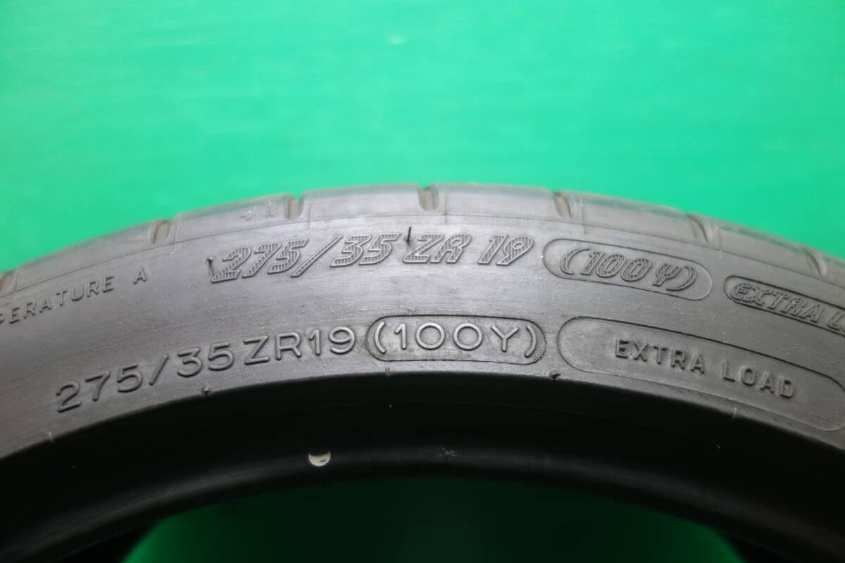 L1611-21 送料無料 275/35R19 サマータイヤ 夏 1本 ミシュラン Pilot Super Sport 7分山 2021年製 パンクチェック済_画像2