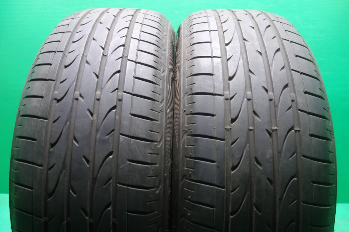 L1620-20 送料無料 225/55R18 サマータイヤ 夏 2本セット ブリヂストン DUELER H/P SPORT 8分山 溝たっぷり 2020年製 パンクチェック済_画像1