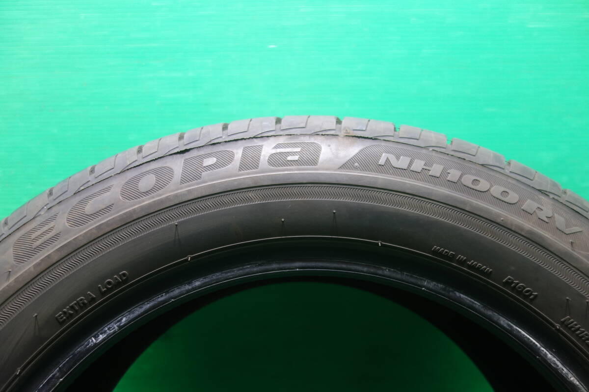 L1622-21 送料無料 225/55R17 サマータイヤ 夏 4本セット ブリヂストン ECOPIA NH100RV 8分山 溝たっぷり 2021年製 パンクチェック済_画像6