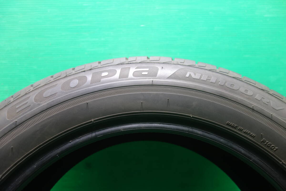 L1631-21 送料無料 225/55R18 サマータイヤ 夏 1本 ブリヂストン ECOPIA NH100RV 8分山 溝たっぷり 2021年製 パンクチェック済_画像3