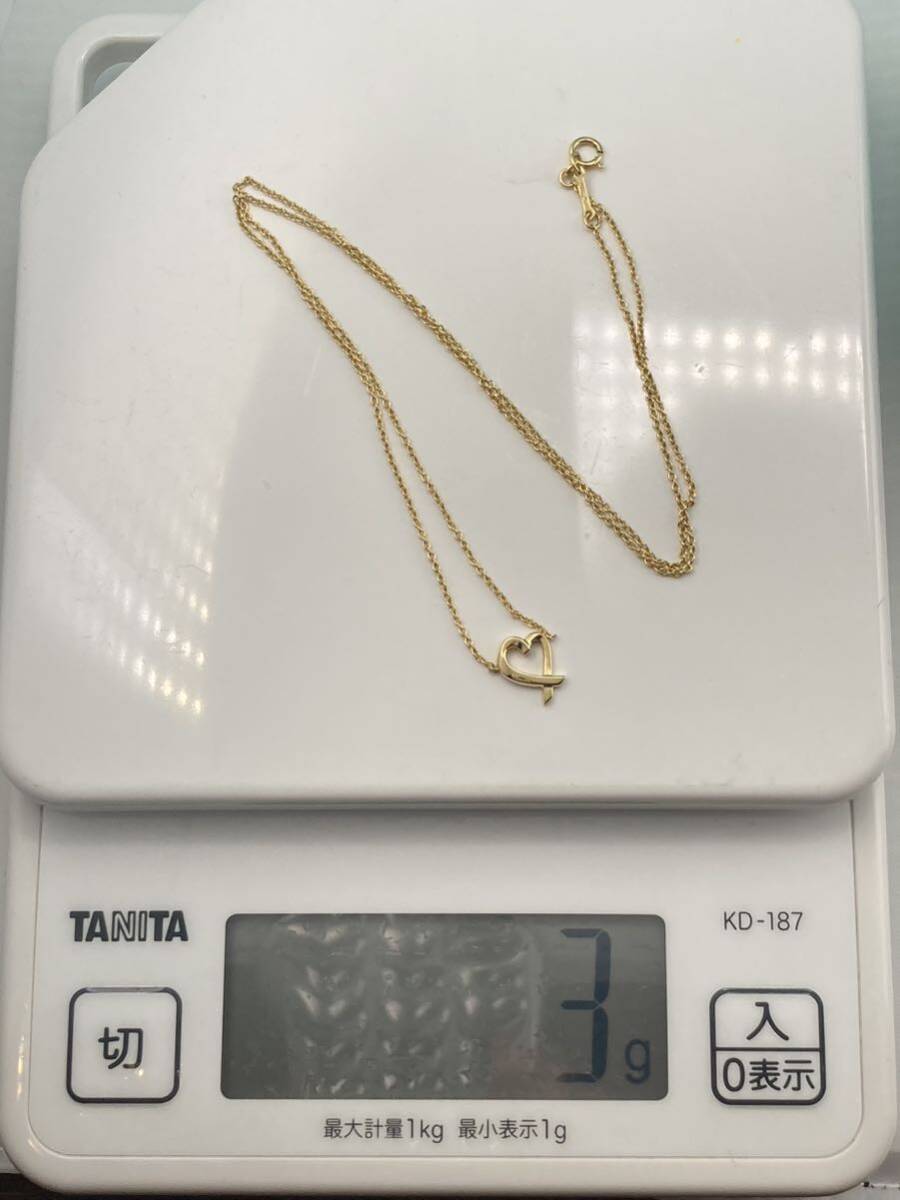 新品 正規品 ティファニー tiffany&co ネックレス　ラヴィングハート ゴールド 750 k18 箱 巾着 紙袋 リボン プレゼント　ハート