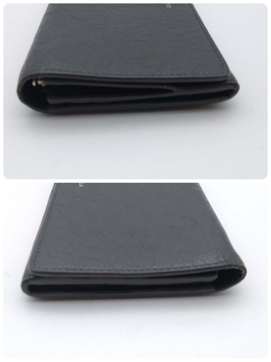  Balenciaga BALENCIAGA long wallet leather gray series pocket many. 