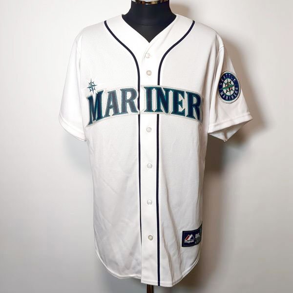 タグ付 USA製 川崎宗則 マリナーズ マジェスティック レプリカユニフォーム S ベースボールシャツ Seattle Mariners MLBの画像2