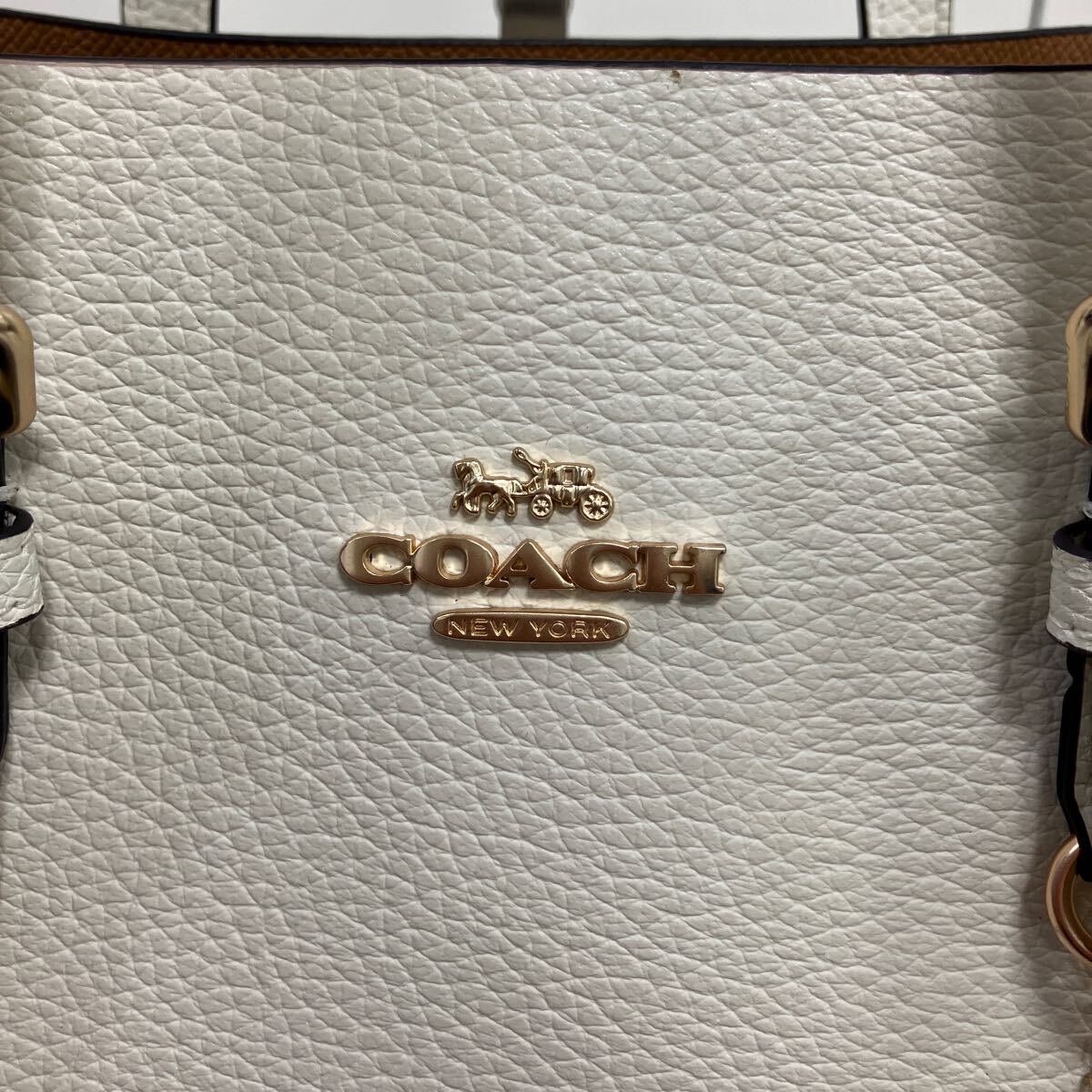 COACH Coach 2WAY leather bag C4084 ivory unused storage goods 