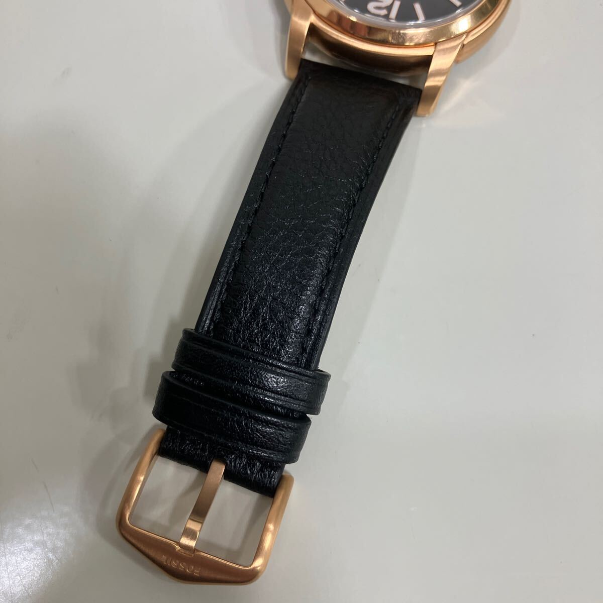  прекрасный товар Fossil FOSSIL HERITAGE автоматический черный LiteHid кожа самозаводящиеся часы мужские наручные часы чёрный циферблат Gold ALP-W189 включение в покупку не возможно 