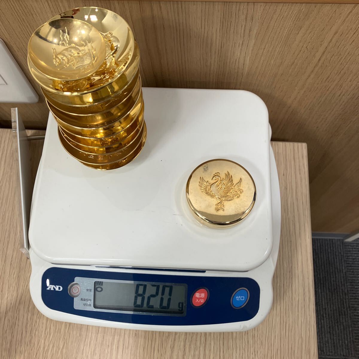  plating gold cup large amount set gross weight approximately 2kg minute gold sake cup gilding sake cup and bottle Gold ornament 24KGP ALP-Z-463 including in a package un- possible 