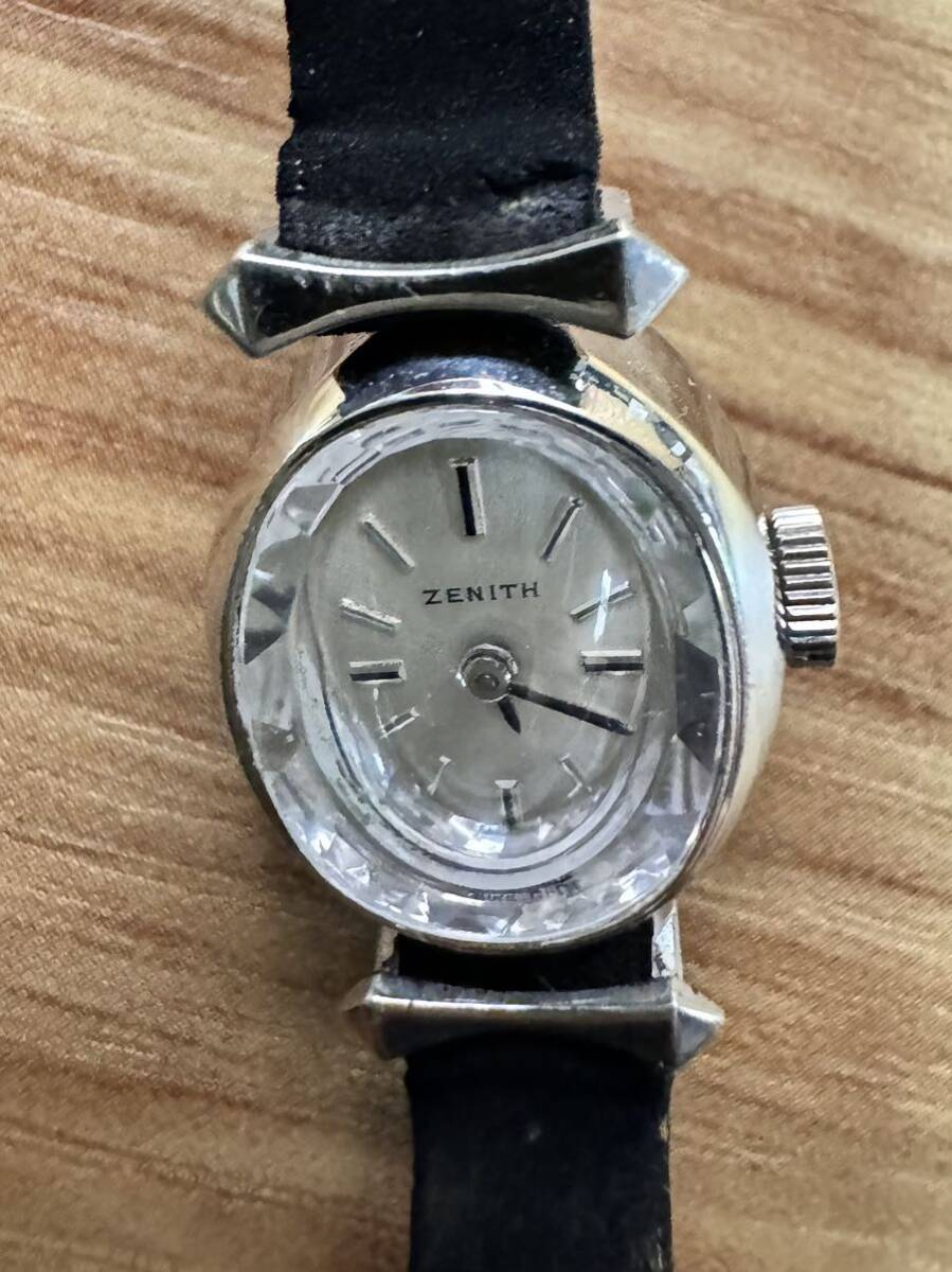 ゼニス ZENITH 腕時計 手巻き 2針 シルバーダイヤル ヴィンテージ アンティーク レディース 高級時計 ハイブランド_画像5
