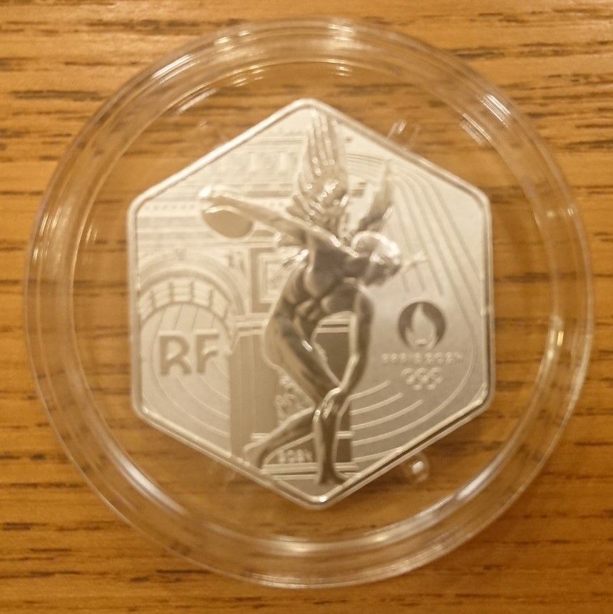 フランス パリ2024 オリンピック開催記念 六角形 10ユーロ リバースプルーフ銀貨 4枚セット