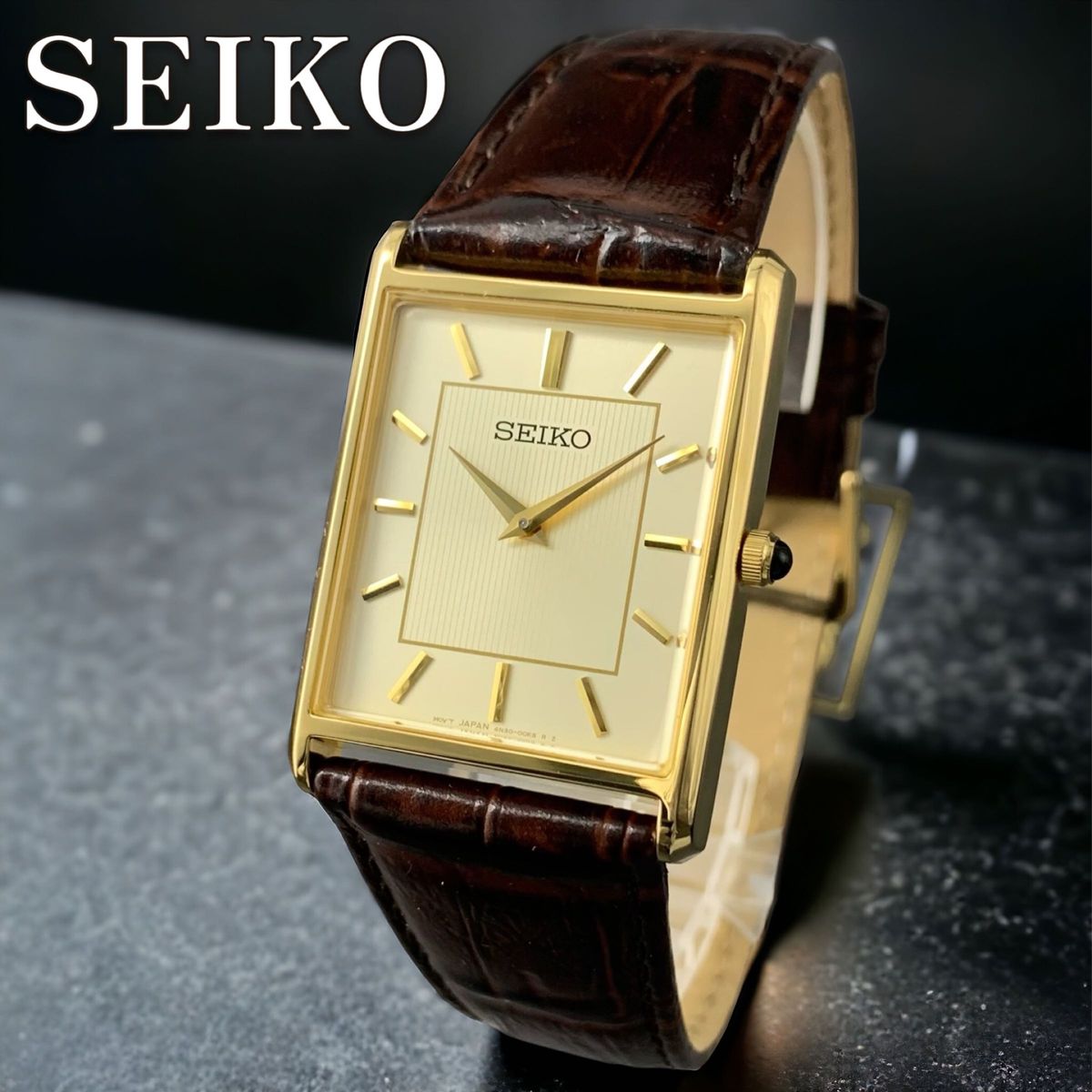 新品】SEIKO/セイコー エッセンシャル スクエア クォーツ 新品】SEIKO/セイコー エッセンシャル スクエア クォーツ