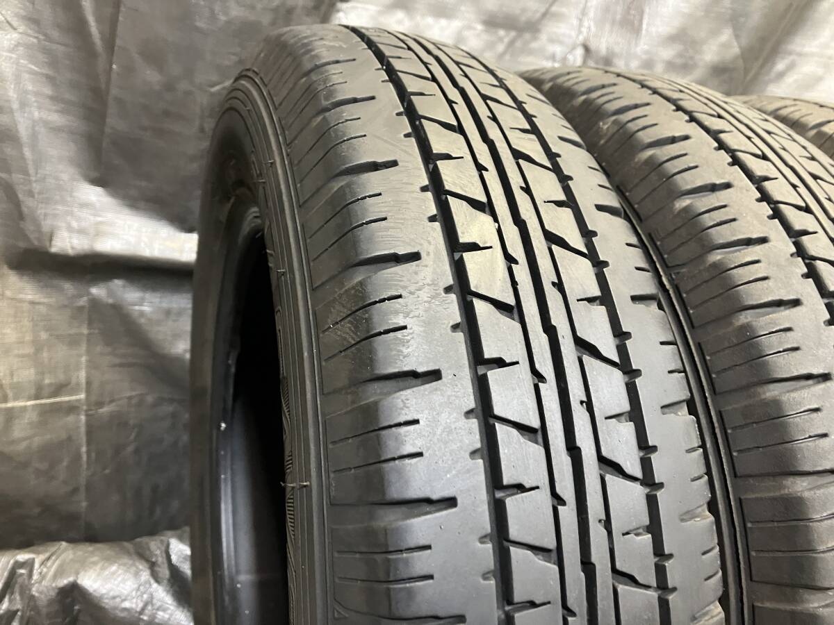 バリ溝 ダンロップ 155/80R14 88/86N エナセーブ VAN01 4本セット 中古タイヤ 2021年製 155/80-14 プロボックス サクシード_画像2