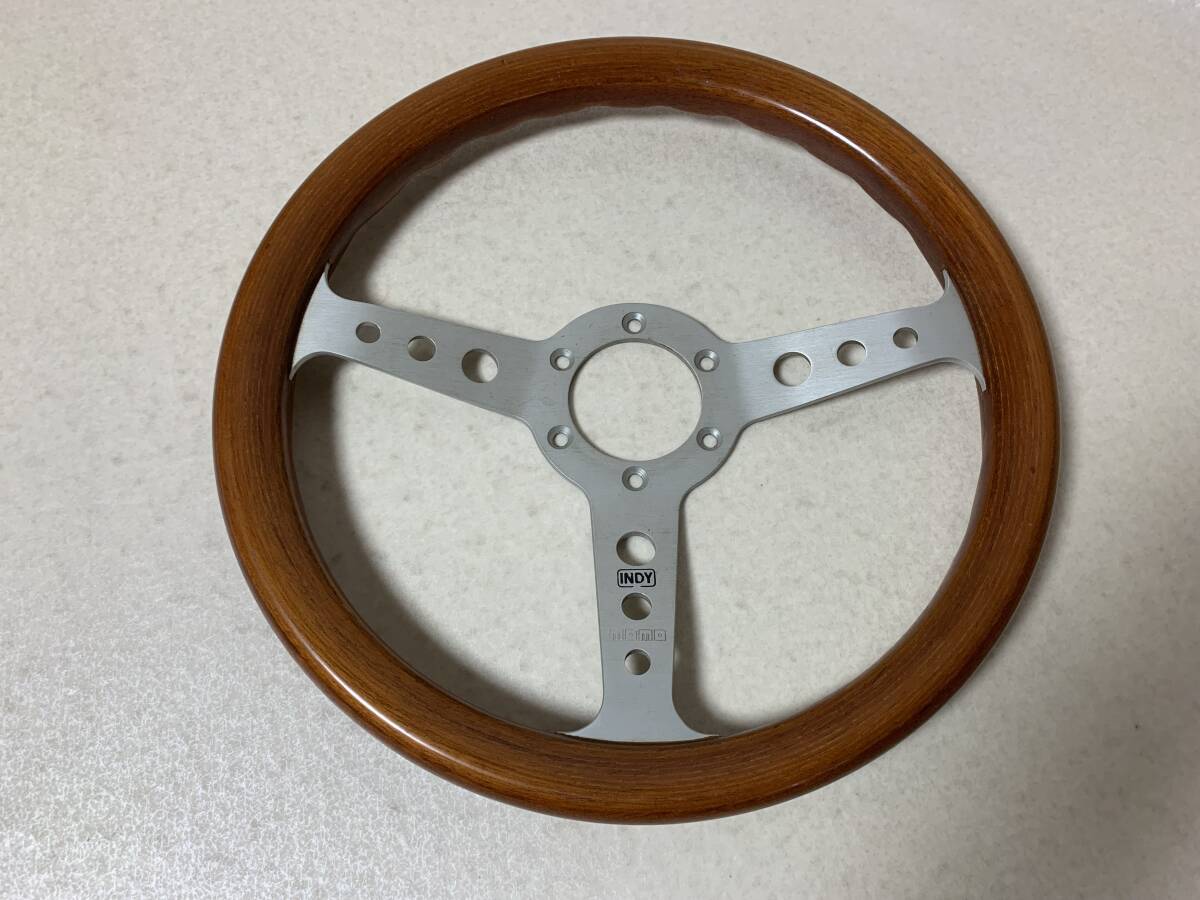 momo INDY Momo Indy wooden steering wheel 32cm 6-84 small diameter old car that time thing 