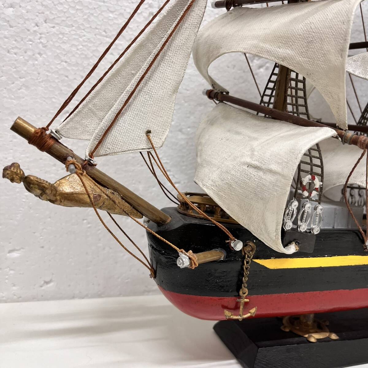 【C-25082】SEA WITCH 1846年 大型 帆船模型 帆船 船 模型 木製 置物 インテリア 飾り コレクション オブジェ コレクション_画像3