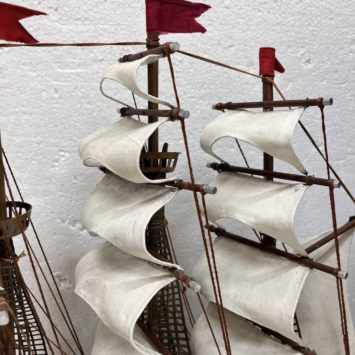 【C-25082】SEA WITCH 1846年 大型 帆船模型 帆船 船 模型 木製 置物 インテリア 飾り コレクション オブジェ コレクション_画像5