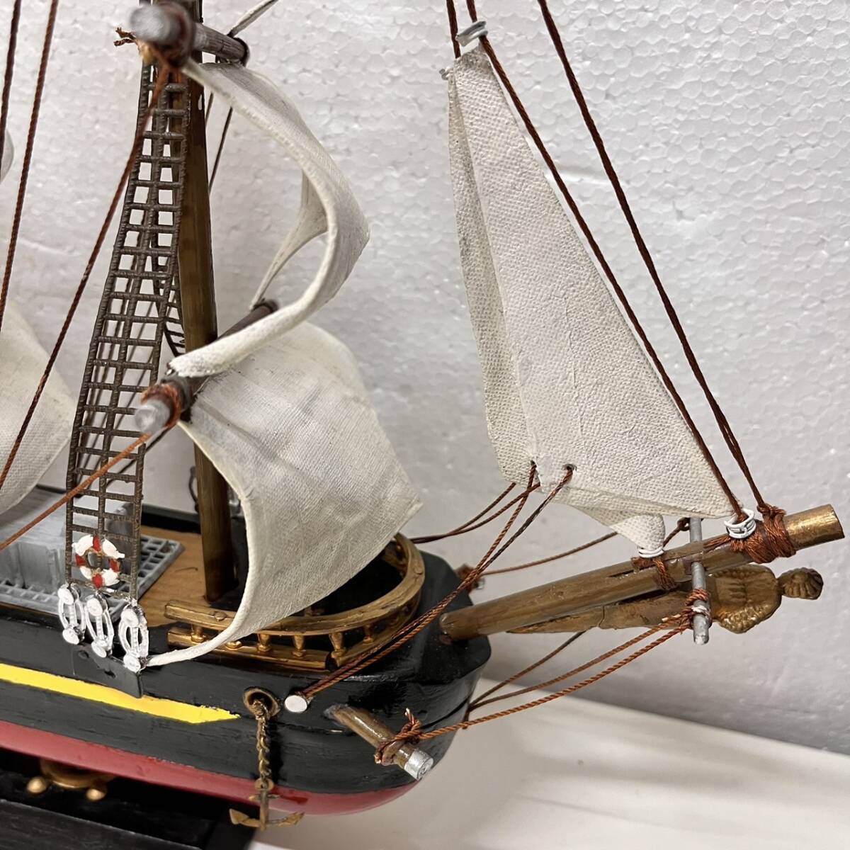 【C-25082】SEA WITCH 1846年 大型 帆船模型 帆船 船 模型 木製 置物 インテリア 飾り コレクション オブジェ コレクション_画像8
