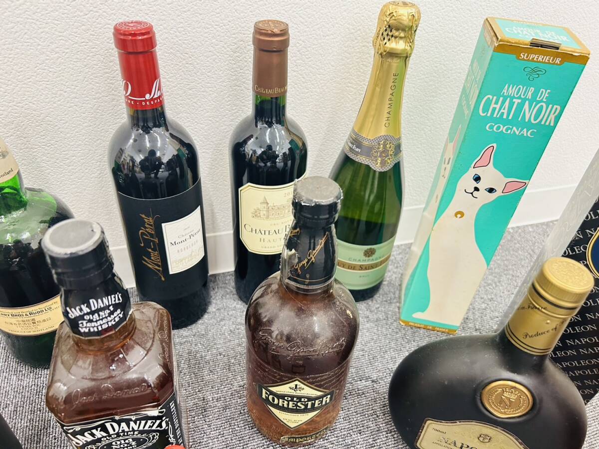 【TJ-3844a】1円～ お酒おまとめ 洋酒 中国酒 ワイン ウィスキー ブランデー コニャック ナポレオン 未開栓 古酒 長期保管品 飲み比べ _画像6