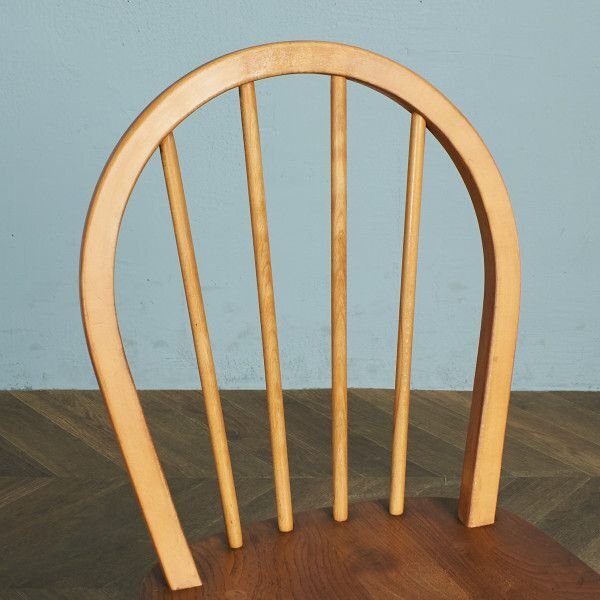 [74432]ercol スポーク 4本 フープバックチェア アーコール 椅子 ダイニングチェア 曲木椅子 エルム材 天然木 イギリス 英国 シンプル_画像4
