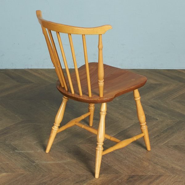 [77424]レア ERCOL ファンバックチェア 英国 ヴィンテージ コームバック チェア 木製 椅子 ダイニングチェア スピンドル アーコール_画像2