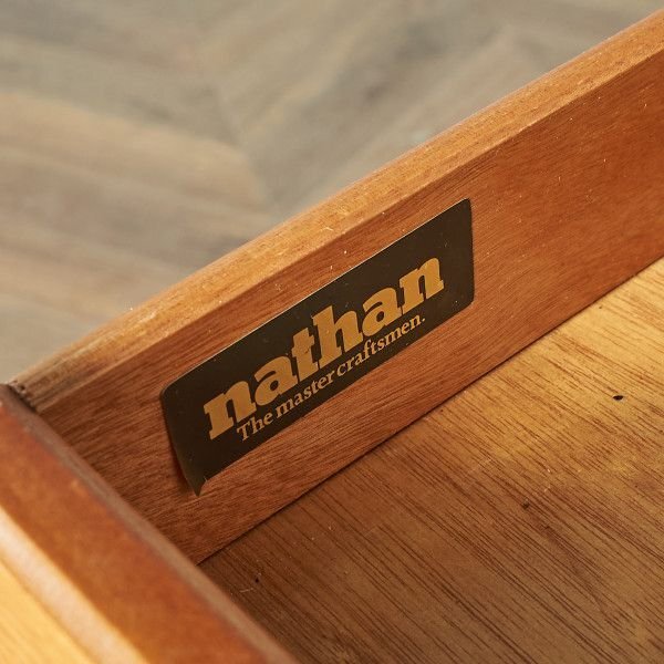 [72523]NATHAN ライティング ビューロー 英国 ネイサン ヴィンテージ チーク イギリス ビンテージ 机 デスク 収納 引き出し 飾り棚 木製_画像4