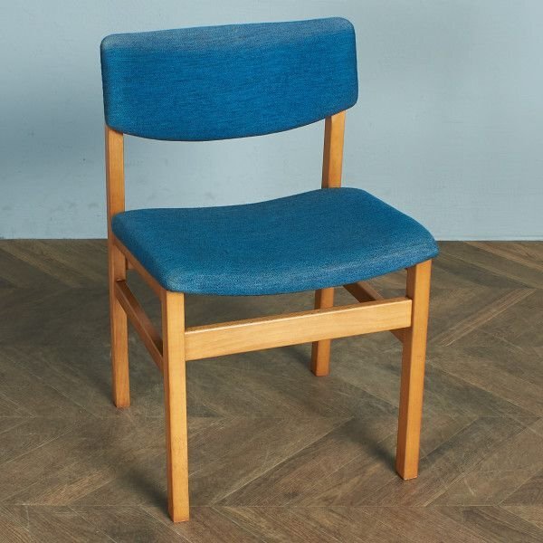 [67600]Meredew 英国 ヴィンテージ ダイニングチェア イギリス 北欧 スタイル メレデュー 椅子 ビンテージ ブナ シンプル 布張り 木製_画像1