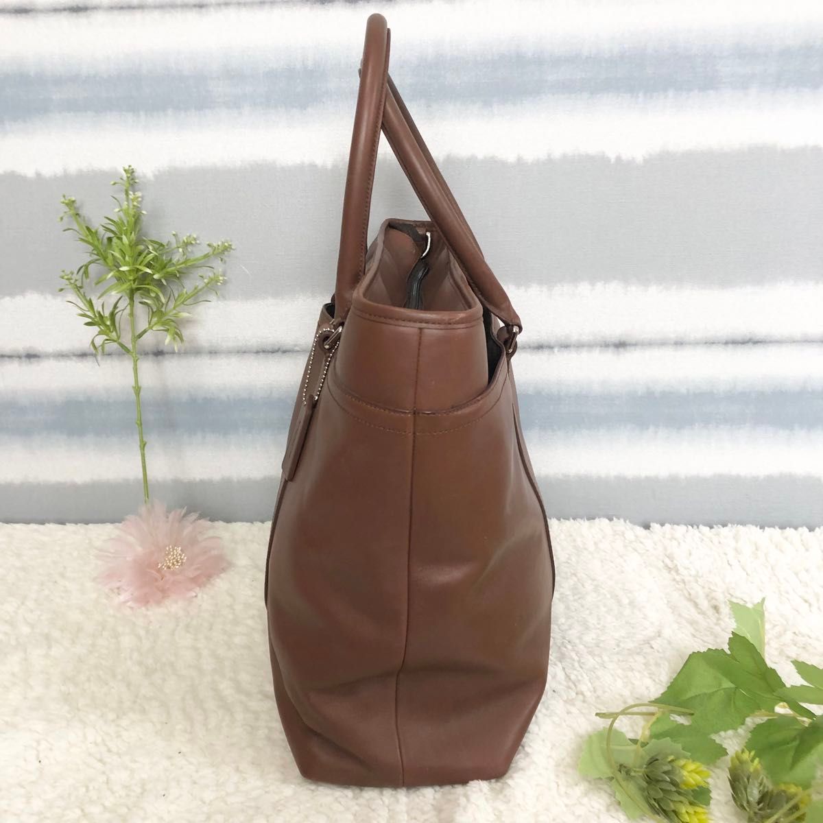 【COACH】コーチ　トートバッグ　ビジネスバッグ　ブリーフケース　オールレザー　F71562　ブラウン　茶　A4収納