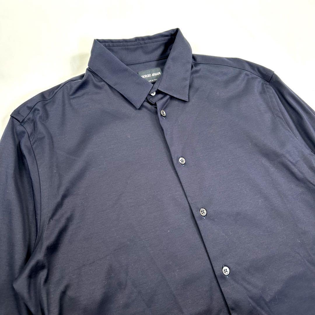 GIORGIO ARMANIjoru geo Armani рубашка с длинным рукавом сорочка стрейч хлопок size42 Италия производства большой размер мужской 
