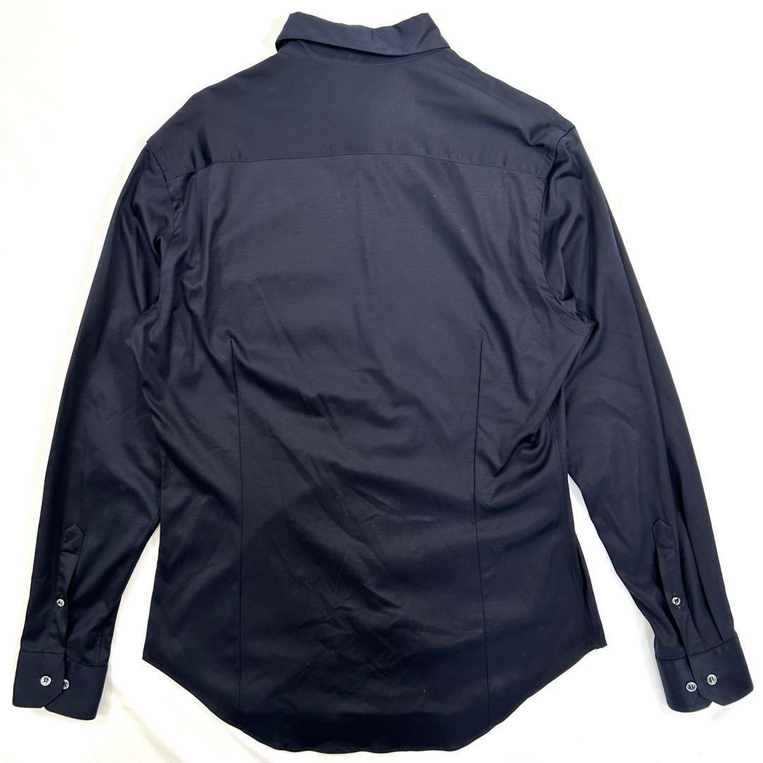 GIORGIO ARMANIjoru geo Armani рубашка с длинным рукавом сорочка стрейч хлопок size42 Италия производства большой размер мужской 