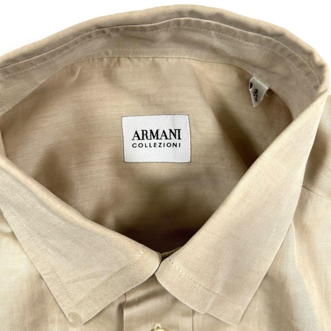  большой размер ARMANI COLLEZIONI Armani ko let's .- 2 рубашка с длинным рукавом сорочка формальный sizeL мужской мужской 