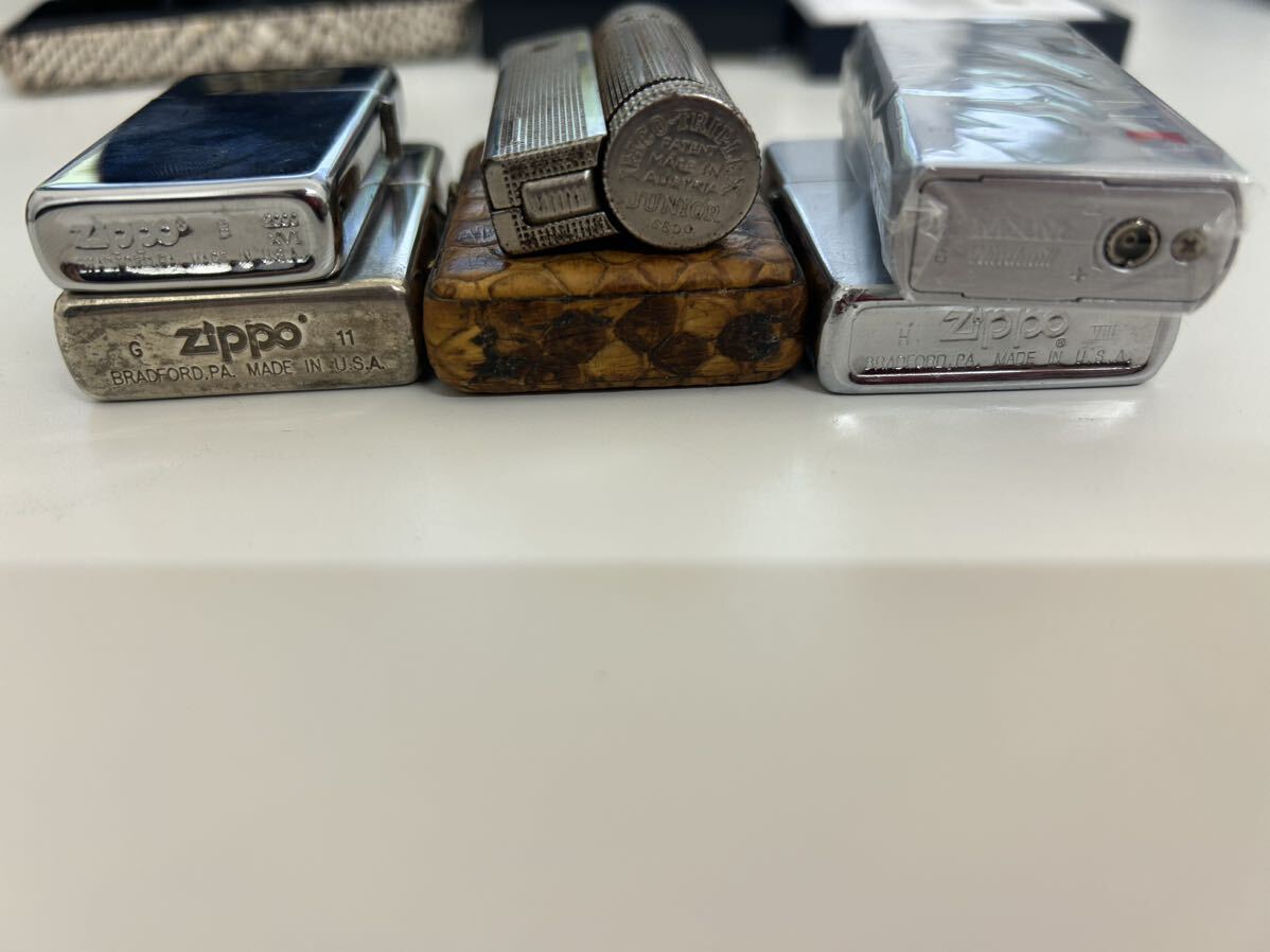 ライター 6点 まとめ ZIPPO 本綿ヘビ皮巻 わかば GUAM IMCO-TRIPLEX Windmill Marlboro 喫煙具 の画像4