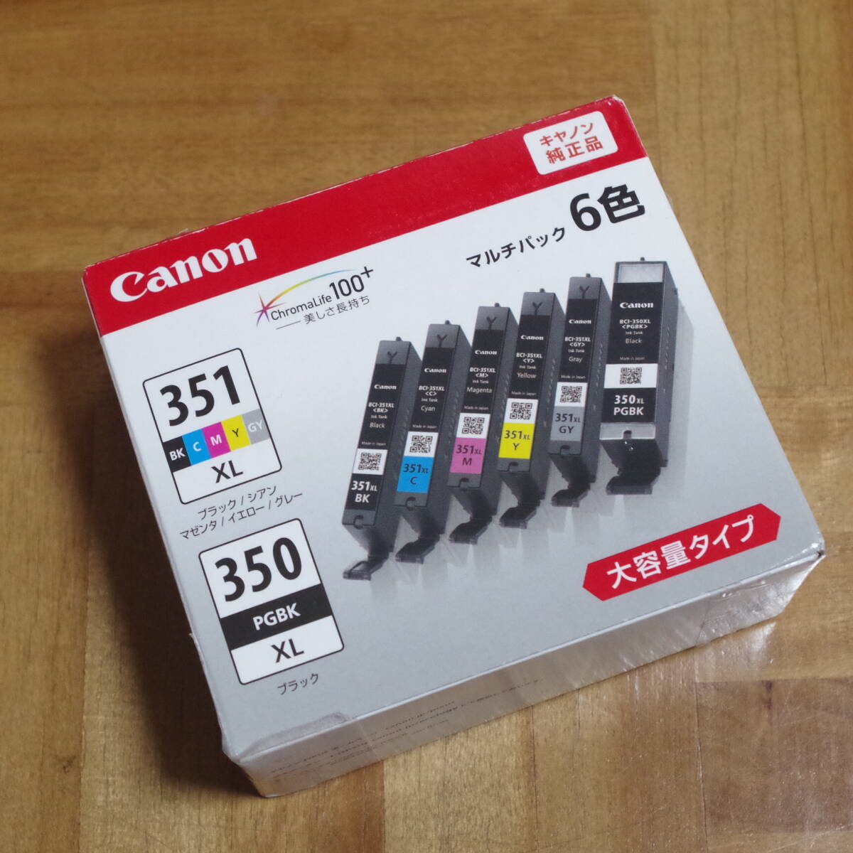 即決！送料無料！ちょっぴり訳ありです！新品！Canon キヤノン 純正インクカートリッジ BCI-351XL+350XL/6MP 6色セット PIXUS/ピクサス_画像1