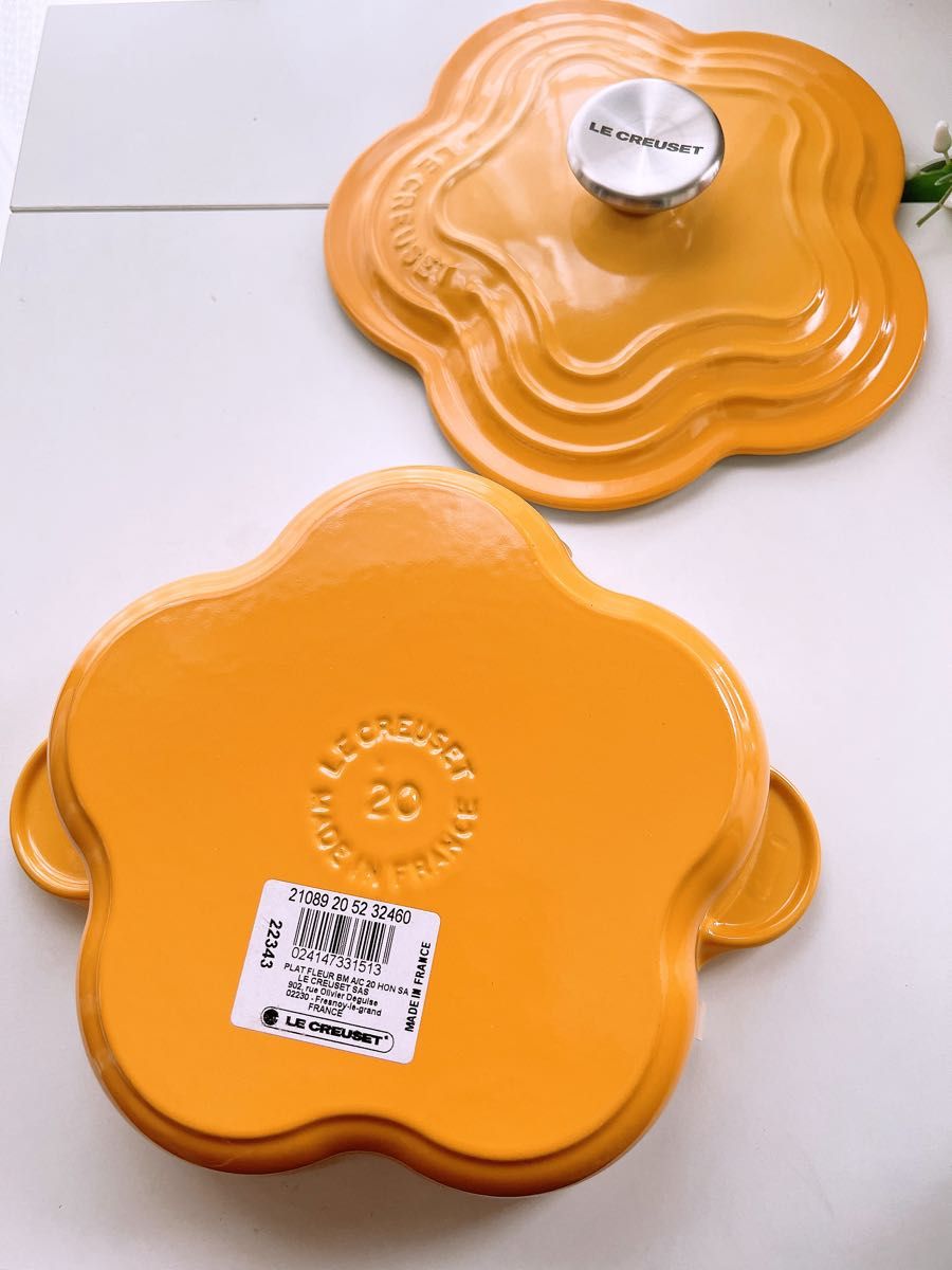 【LE CREUSET】ル・クルーゼ プレート フルール フラワー 鍋 ２０cm