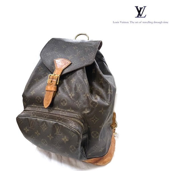 Louis Vuitton/ヴィトン モノグラム モンスリ GM M51135 リュクサック バックパック 鞄_画像1