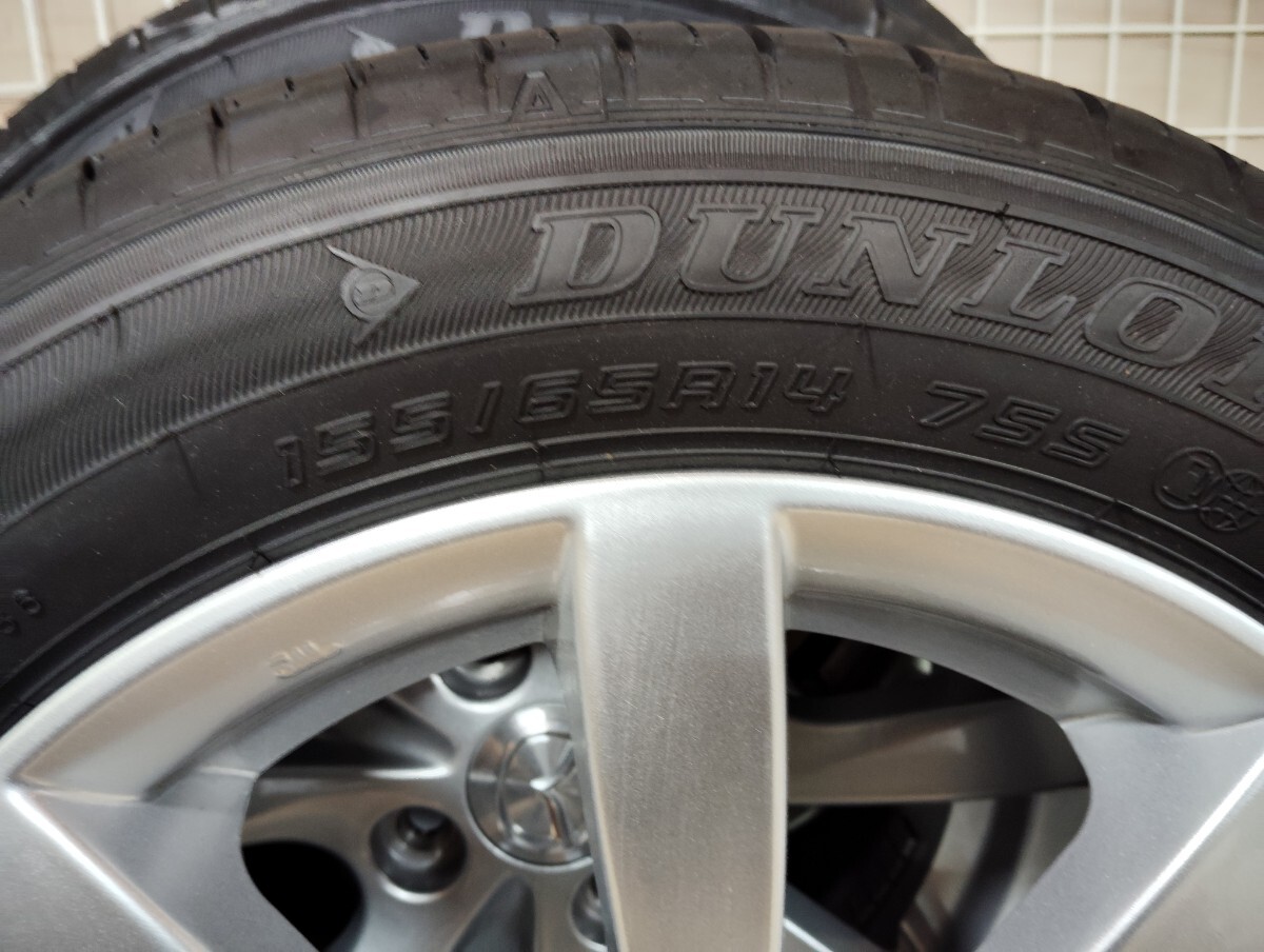 宮城県発　新車外し　アルミホイール付サマータイヤセット　155/65R-14_画像3