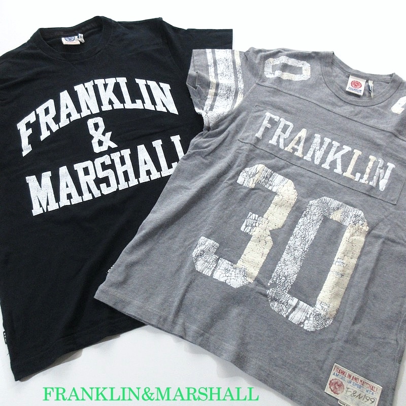 【FRANKLIN&MARSHALL フランクリン＆マーシャル / イタリア】Safari掲載ブランド◎ ロゴT ナンバリング アメフトT ２点セット Mサイズ!!の画像1