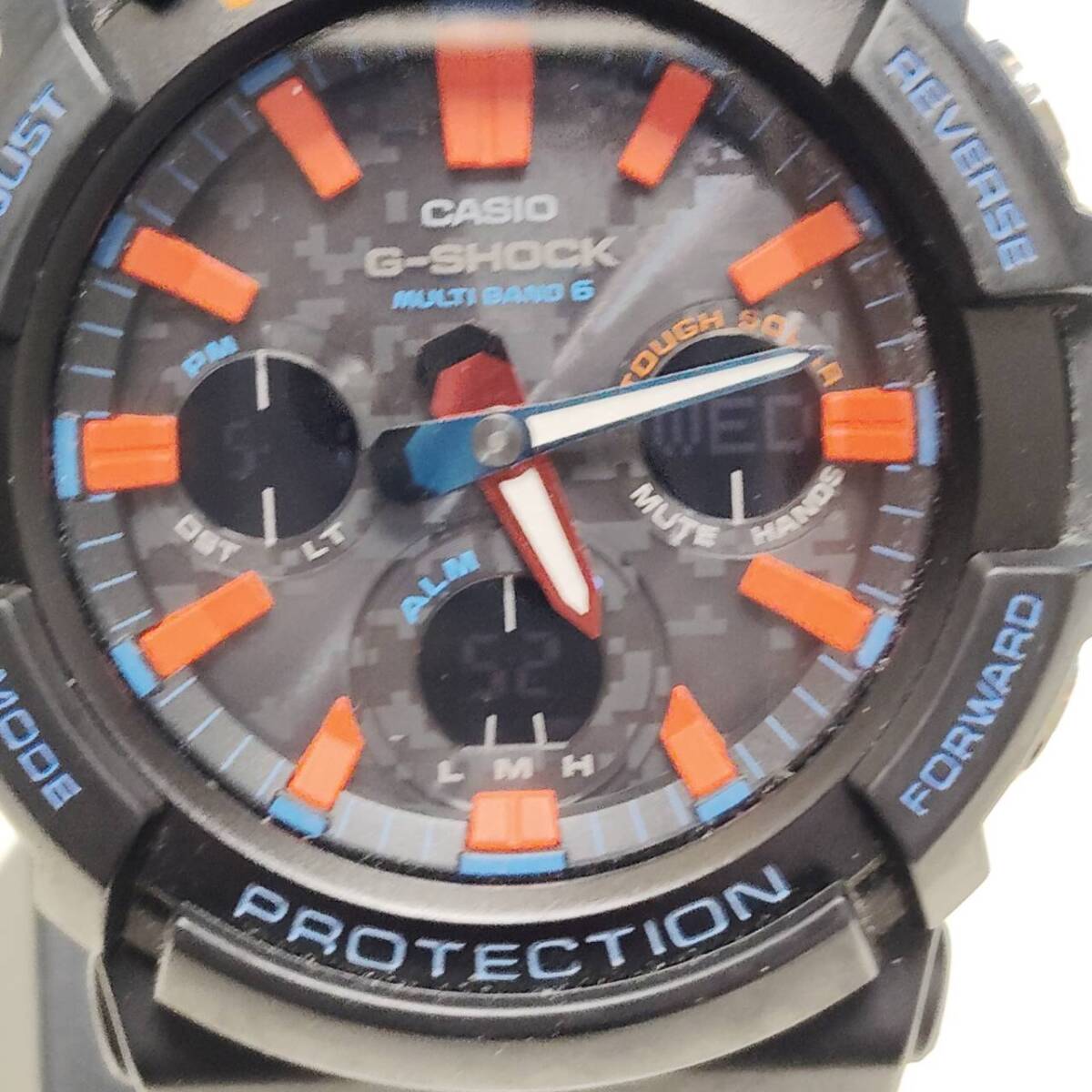 【B-13729】CASIO (カシオ) G-SHOCK Gショック City Camouflage Series カモフラ 腕時計 ウォッチ GAW-100CT ブラック メンズ 稼動品_画像3