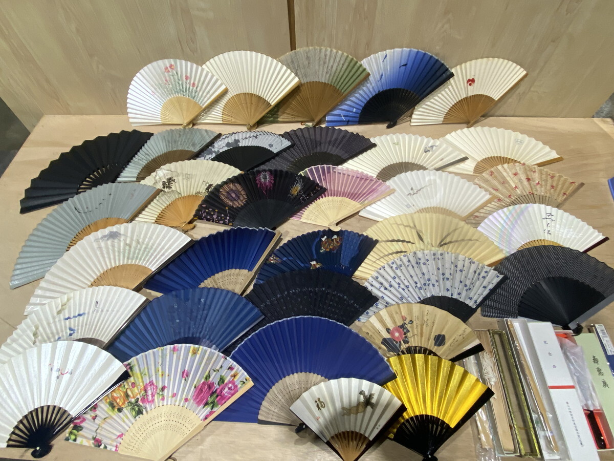 [12-43] fan set sale kimono small articles fan Mai fan ceremonial occasions sense ...37 point long-term keeping goods junk contains 