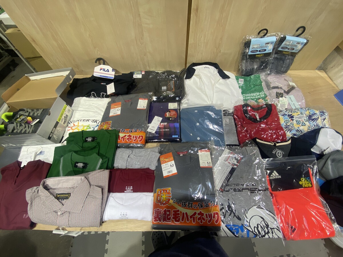 [13-68] men's gentleman clothes etc. set sale hat shoes long sleeve T shirt men's underpants like Bermuda shorts etc. size various tag attaching great number! long-term keeping goods 